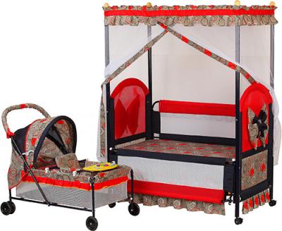 China New Design Modern Metal Metal Newborn Crib Baby Hutch Swing Bed Crib Newborn Set (BM6281) for sale