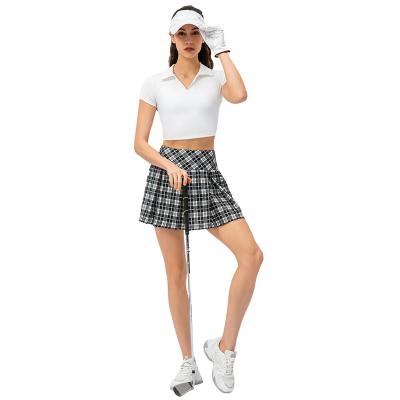 China Shorts Women's Golf Short Skirt Outdoor Dance Running Anti-Show Pleated Skirt Yoga Tennis Skirt for sale