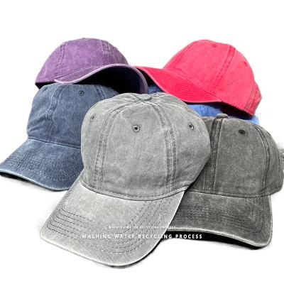 China 2022New Street Style Male And Female Fashionable Brand Washed And Worn European Hip Hop Peaked Curved Brim Hat Baseball Cap for sale