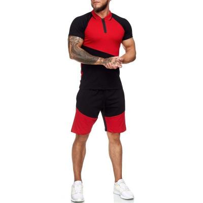 China QUICK DRY men's fashiontt casual shirt running short sleeve shorts2Set of sports and fitness shorts suit for sale