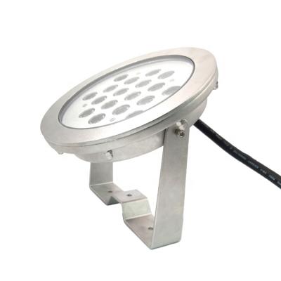 China 2020 LANDSCAPE NEW PRODUCT 316L Stainless Steel 24V IP68 54W RGB LED Underwater Light for sale