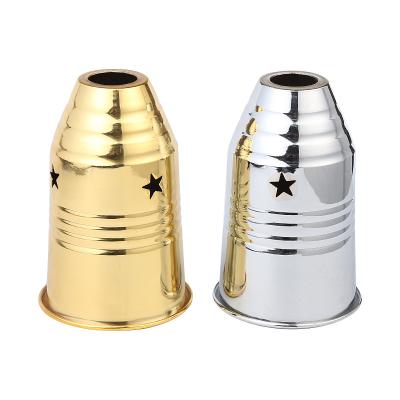 China Best Selling Stainless Steel Gold Hookah Shisha Metal Wind Cover With Windproof Handle For Shisha Hookah for sale