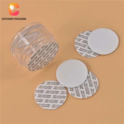 China Non Spill Cosmetic Jar Adhesive Foam Pressure Sensitive Seal Liner for sale