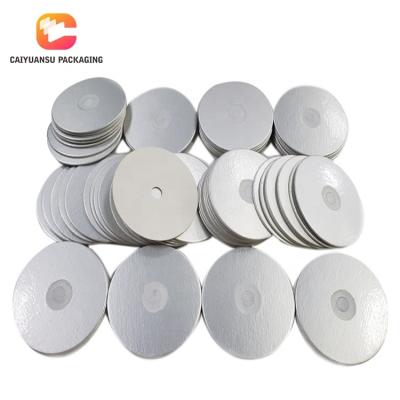 China Non Spill Vented Aluminum Foil Induction Cap Seal Liner For Aromatic Amines for sale