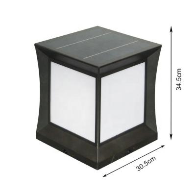 China Plastic Flood Solar Outdoor Waterproof Light Led Ampolleta Ventilador Solar Powered Square Main Gate Garden Light Decoration for sale