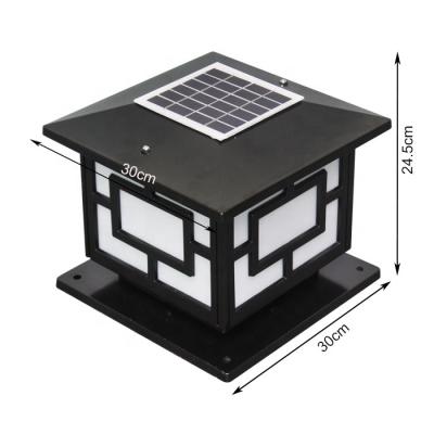 China Garden Flood Solar Waterproof Fence Light Led Solar Glass Post Solar Lights Outdoor Main Gate Column Pillar Led Solar Street Light for sale