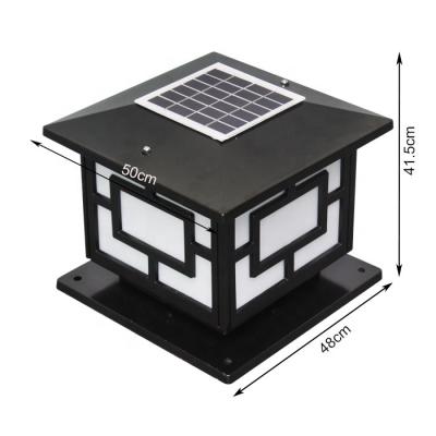 China Garden Light Led Solar Power Pillar Flood Solar Garden Fence Square Lamp Column Head Lotus Lamp Plastic Integrated Street Lamp 200w for sale