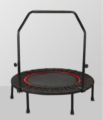 China With Protective Net Quiet Fitness Sportplus Mini Trampoline With Handrail Adjustable Bar Indoor Rebounder For Adults for sale