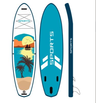 China Low price single layer soft top dropstitch soft top SUP board air inflate sip paddle board with flaps backpack two functions pump up paddle for sale