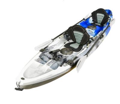 China Tourng Kayak Amazon Hot Selling OEM Acceptable 2+1 Sit On Top Double Kayak Fishing Kayak For Touring Trip for sale