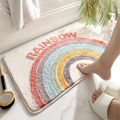 China Moden Sustainable Simple Water Absorbing Bath Mat Bathroom Rugs Tufted Blanket for sale