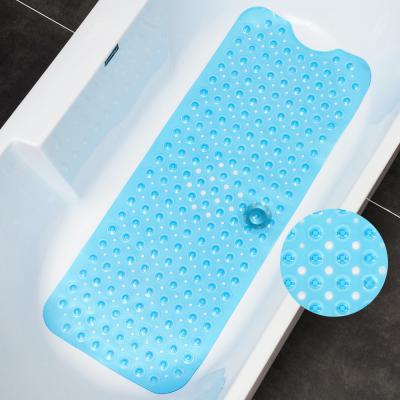 China Pvc Bathtub Non Slip Suction Cup Suction Cup Large Size Sustainable Bath Shower Mat for sale