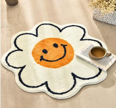 China Cute Viable Curve Blanket Artificial Flower Shaped Bath Mat for sale