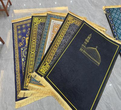 China Southeast Asia Turkey Style Arab Travel Printing Foldable Luxury Muslim Carpet Mat Turkish Islamic Seccade Prayer Blanket Namaz Sajjadah for sale