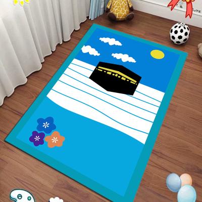 China New Arrival Hot Selling Top Washable Selling Custom Kids Prayer Rug Kids Muslim Prayer Rug for sale