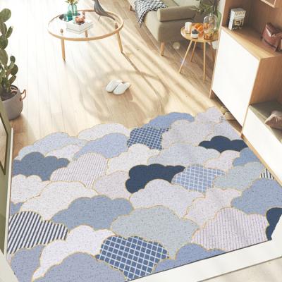 China New Design Home Decor PVC Coil Custom Dust Proof Coil Washable Hallway Cover Entrance Cloud Pattern Blanket Outdoor Indoor Rug for sale