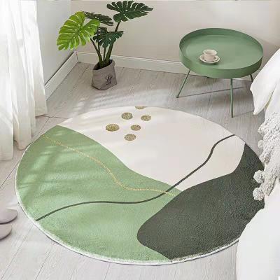 China Home Living Room Soft Microfiber Thick Cushioned Animal Floral Circle Around Carpet 200cm for sale