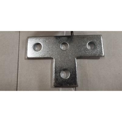 China Flat Four Hole Tee Plate T Strut Channel Bracket See Details for sale