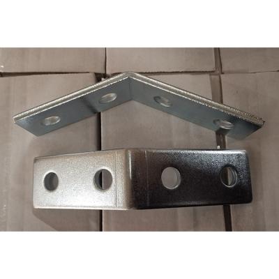 China Steel Structure Hanging Rafter 45 Degree 4 Hole Corner Brackets for sale