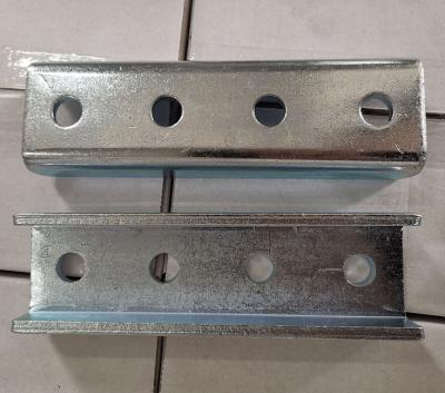 China Channel Fitting Wholesale Steel Channel Four-hole U-fitting Splice Strut Slotted Bracket for sale