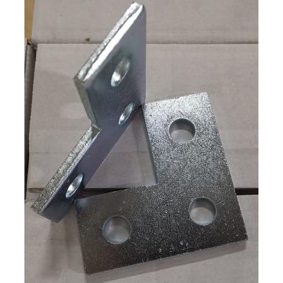 China Wholesale Three Holes Channel Corner Plate C Channel Bracket Flat Plate Fit Wholesale Flat Fitting for sale