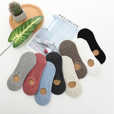 China XL-R74 Summer Breathable Invisible No Show Socks Cotton Solid Color Thin Socks Women for sale