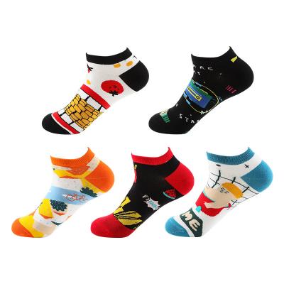 China New boat socks XL-515 custom boat socks street hip hop sock movement cotton crazy ankle socks breathable for women and men for sale