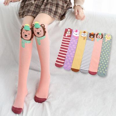 China New XL-450 cotton spring and autumn cartoon new children's fashion breathable stockings above knee high girls knee socks for sale