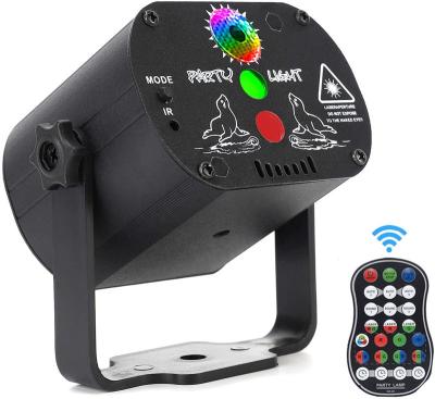 China Room/Stage/Club 3 In 1 RGB LED Laser Projector DJ Stage Lamp USB Rechargeable Wedding Red Blue Green Birthday Party Led Disco Light for sale