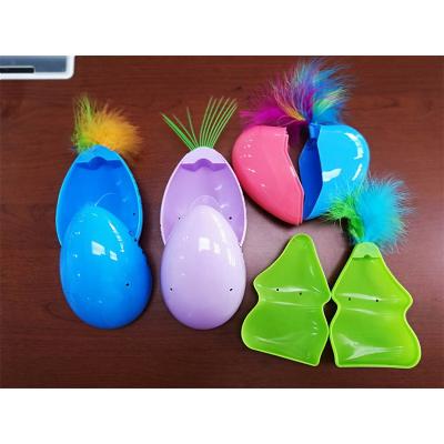 China Recyclable hot sale many custom size tree, egg, heart shaped plastic candy container fillable for festival decor for candy packaging for sale