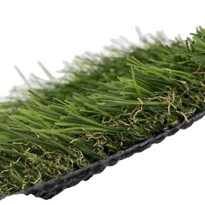 China Free Sample Free Shipping Synthetic Grass Landscaping For Recreation Field Coffee Color Mixed Artificial Grass for sale