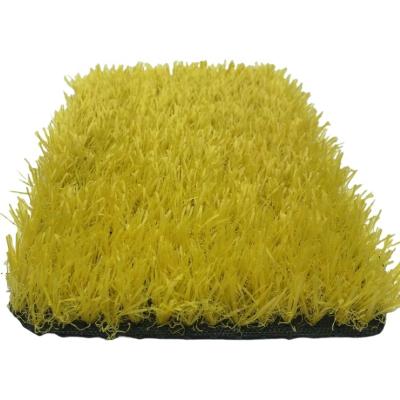 China Sports Hunt Colorful 20mm Yellow Artificial Grass Rainbow School Playground Grass Free Samples for sale