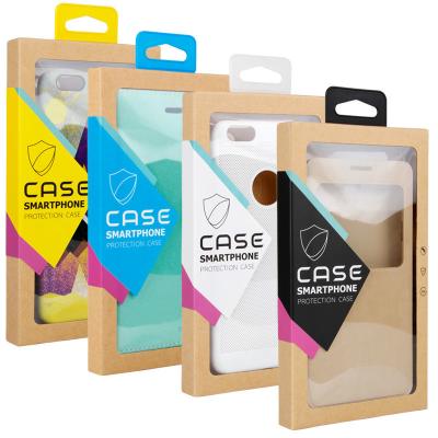 China Recyclable Custom Kraft Paper Packaging Box Package Phone Case Box Carton Retail Customized Phone Case Packaging for Protective cases for sale