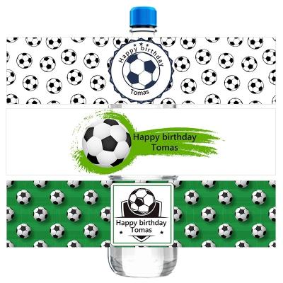 China Waterproof Customize Football Logo Adhesive Labels for Mineral Water Bottle World Cup Logo for Plastic Bottle for sale