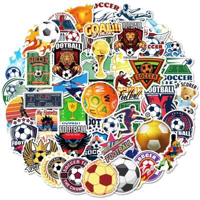 China Waterproof custom Football Soccer Adhesive Label Stickers World Cup Theme Custom Logo  Phone Case Sticker Label Decoration Sticker for sale