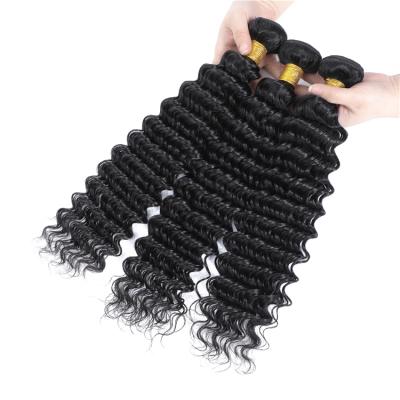 China Wholesale Brazilian Deep Wave Human Hair Weave Bundles Bundles Remy Hair Extension Natural Color for sale