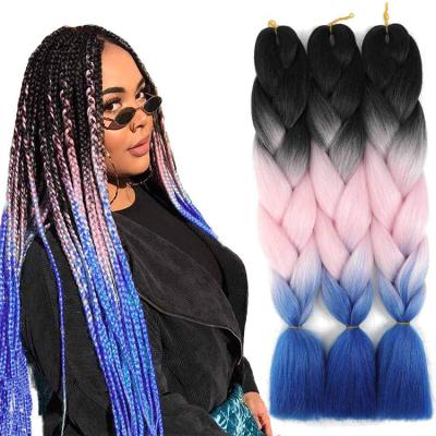 China Jumbo Hair Braid Synthetic Braiding Hair Most Popular Synthetic Hair In 2021.24 Inches Jumbo Briad Hair for sale