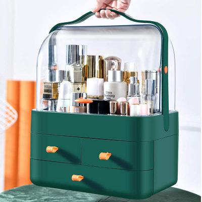 China Waterproof and Dustproof Type Viable Portable Skin Care Cosmetic Holder Jewelry Box Manager Drawer Desktop Cosmetic Storage Box for sale