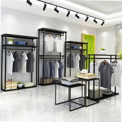 China 2019 the most popular design clothing store wholesale high quality customizable display rack GA001-9 for sale