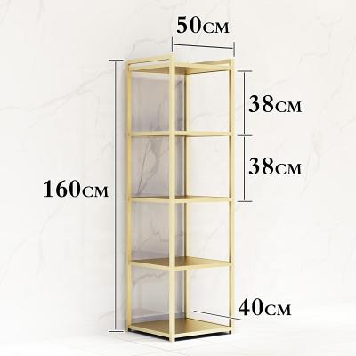 China 2019 New Product Customizable Design Gold Clothing Display Rack GB001-6 for sale