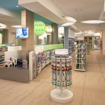 China Wholesales Environmentally Friendly Online Pharmacy Eco - Friendly Shelves For Pharmacy Store Interior Design for sale