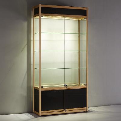 China Modern Hot Selling Glass Display Showcase Locakble Show Glass Cabinets With LED Light Showcase Furniture for sale