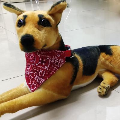 China Viable Wholesale Custom Cotton Dog Neck Scarf Luxury Double Sided Collar Dog Scarf Bandana Pet for sale