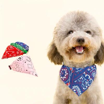 China Multifunctional Custom Pet Bandana Scarf Collars Dog Bandana Triangle Dog Bandana Print Logo Stocked for sale