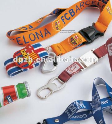 China Viable Bottle Opener Holder Lanyards , Custom Beer Opener Neck Straps for sale