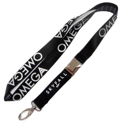 China Silkscreen Nylon Material 100% Nylon Printing Custom Logo Lanyard With Metal Buckle for sale