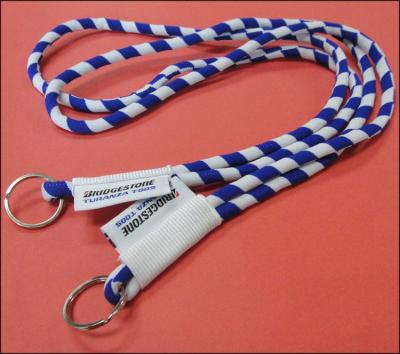 China High Strength Elastic Polyester Rope Wine Glass Round Lanyards Keychain Lanyards for sale