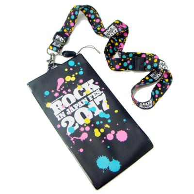 China Fancy Printed Polyester Custom Fashion Neck Strap Exhibition Ticket Card Holder Lanyard for sale