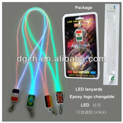 China Function led function LED light layard, fashion neck strap with LED light for sale