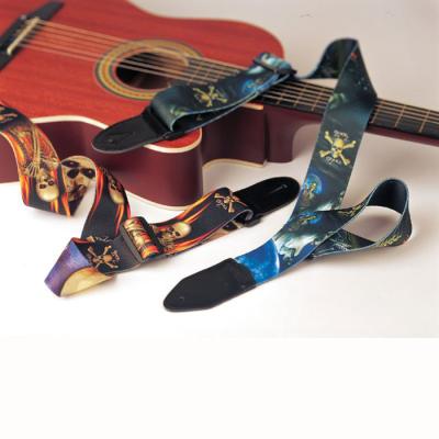 China New fashion design sublimation logo polyester custom fashion guitar belts for sale